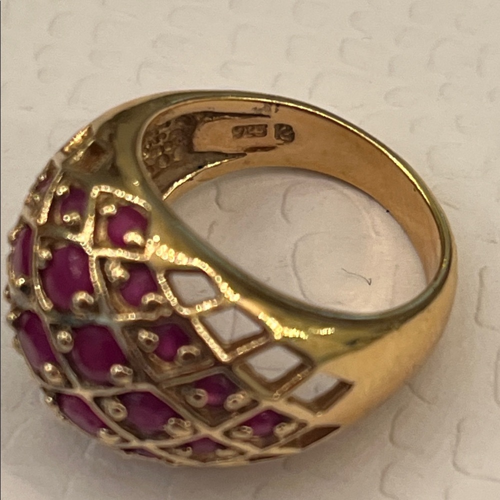 Ruby Cluster Ring Size 6 - image 4